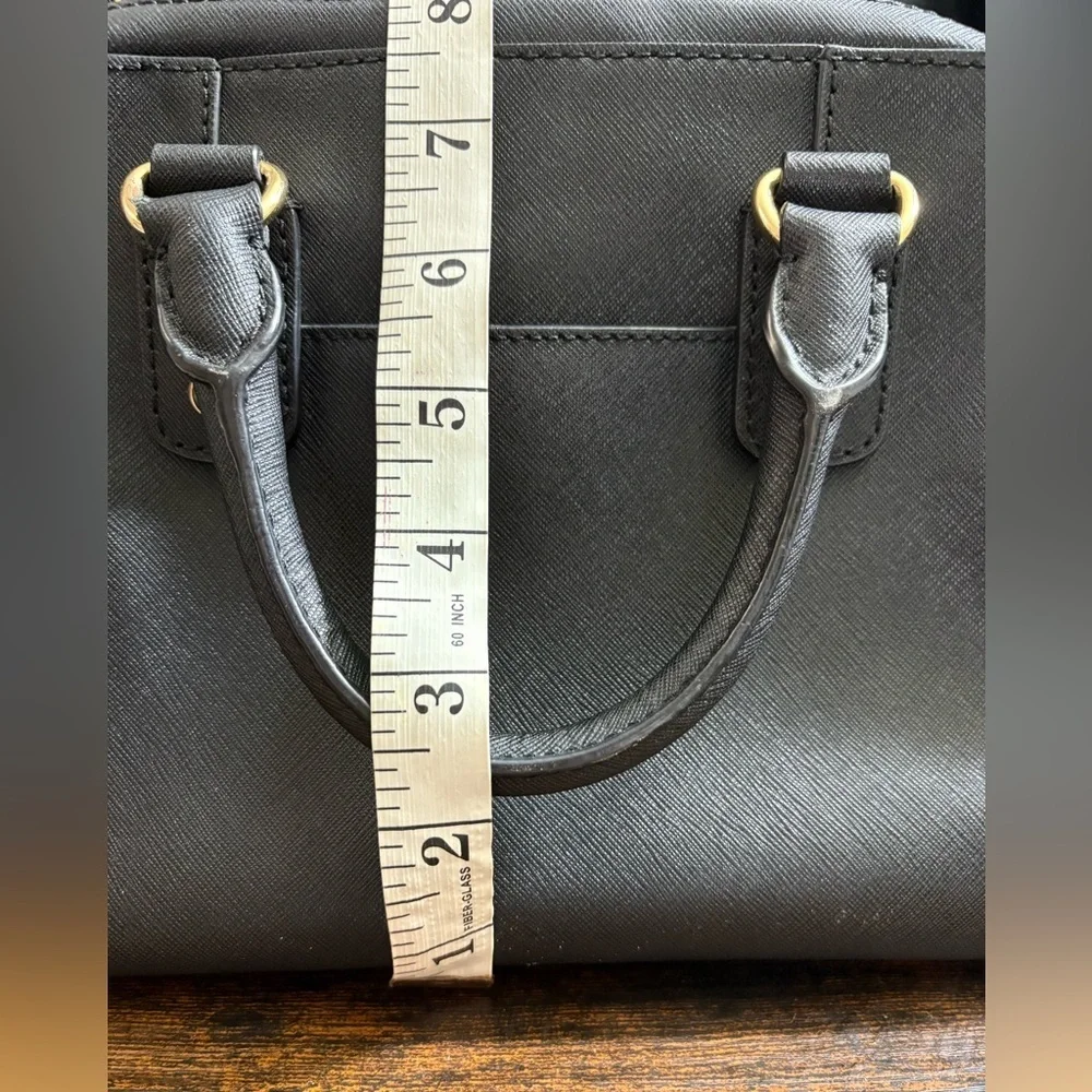 Michael Kors Black Satchel with Gold Accents